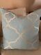 1 Pair- Pillow Covers Thibault Jubilee Linen Light Blue/white Embroidery- 20x20