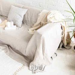 2024 home 100% linen sofa cover, high-quality sofa cover