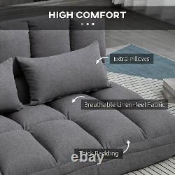 Adjustable Floor sofa Folding Lazy Sofa Sleeper with 2 Pillows