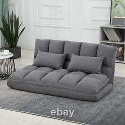 Adjustable Floor sofa Folding Lazy Sofa Sleeper with 2 Pillows