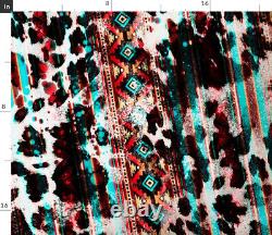 Aztec Cowhide Printed Upholstery Digital Printed Fabric Upholstery, Sofa Fabric