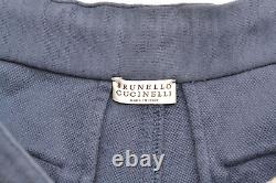 Brunello Cucinelli Cargo Fitness Lounge Shorts Blue Reverse Weave Size Medium