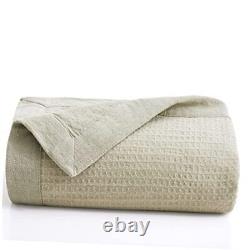 Couch Throw Blanket Linen Waffle Sofa Throw Blanket for Couch with Natural