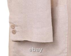 Ermenegildo Zegna Light Cream 100% Linen Casual Lounge Blazer Sport Coat 44 L