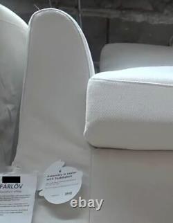 IKEA Farlov Sleeper sofa bed SLIPCOVER Flodafors White COVERS Cotton Linen Blend
