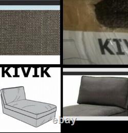 IKEA Kivik Chaise NEW Tullinge GRAY Brown Sofa Lounge Section Longue Cover Taupe