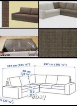 IKEA Kivik Isunda Brown 2 Seat + Corner Section Sofa Sectional, 4Seat NEW COVER