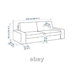 Ikea KIVIK Cover for 3-seat Sofa Tullinge Grey Gray-Brown Slipcover NEW NOS VHTF