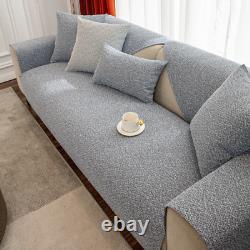 Linen Room Sofa Cover Four Seasons Universal Non-Slip Modern Solid Color Cushion