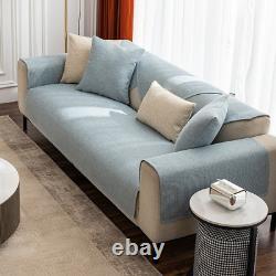 Linen Sofa Cover Solid Color Modern Anti-slip Combination Sofa Cushion Cover