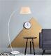 Modern Arc Floor Lamp Tall Standing Reading Light Withfoot Switch Plug In H70.8