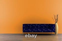 Navy Blue Big Whales Upholstery Digital Printed Upholstery Sofa Fabric