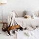 Pure Linen Sofa Covers For Living Room Flax Soft Removable Sofa Cushion Washable