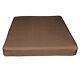 Qh20t Light Brown Linen Cotton Blend 3d Box Sofa Seat Cushion Cover Custom Size