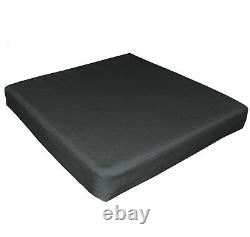 Qh22t Dark Grey Linen Cotton Blend 3D Box Sofa Seat Cushion Cover Custom Size