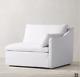 Rh Cloud Couch Slope Modular Luxe Right Arm Linen Weave White Slipcover New