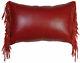 Red Leather Decorative Throw Pillow Covers With Fringe For Bed Sofa Couch