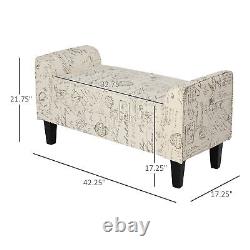 Rolled Arm Bench Seat Lounge Loveseat Living Room Hall Bedroom Cushions Cream