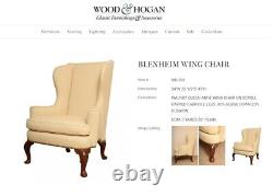 Rrp £9000 Wood & Hogan New York Blenheim Wingback Walnut Armchair William Morris