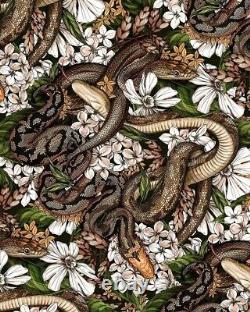 Snakes Printed Upholstery Digital Printed Fabric Upholstery, Chair, Sofa Fabric