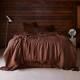 Stonewashed Duvet Cover In Dark Brown 100% Linen Comforter Cover Uo Bedding Set