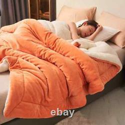 Throw Blanket Adult Winter Warm Stitch Fluffy Bed Linen Bedspread Sofa Bedroom