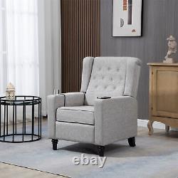 Wingback Tufted Push Back Recliner Chair Accent Armchair Living Room Single Sofa