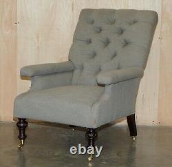 Belle paire de fauteuils anciens originaux estampillés William Morris & Co Edinburgh