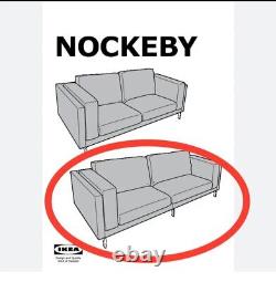 Canapé 3 places Nockeby Risane Gris en mélange de lin IKEA 99, NOUVELLE HOUSSE SEULEMENT Gris Moyen