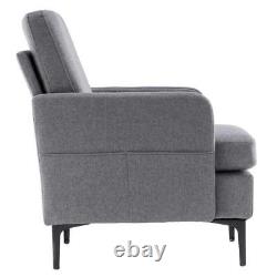 Canapé-lit moderne à accoudoir unique, fauteuil d'appoint en tissu pour salon ou chambre à coucher.