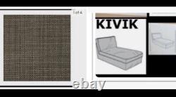 Chaise longue brune IKEA Kivik Isunda, réduite avec accoudoirs, nouvelle housse en tweed longue