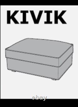 Chaise longue brune IKEA Kivik Isunda, réduite avec accoudoirs, nouvelle housse en tweed longue