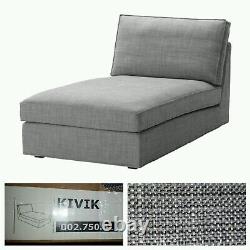 Housse IKEA pour chaise KIVIK en ISUNDA GRIS, KIVIK Longue, Protège-canapé gris, NEUF scellé