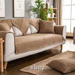 Housse de canapé couleur café anti-salissures, antidérapante, style moderne couvrir le siège de canapé