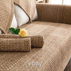Housse de canapé couleur café anti-salissures, antidérapante, style moderne couvrir le siège de canapé