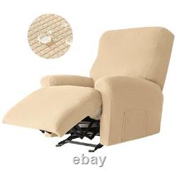 Housse de canapé imperméable Jacquard élastique protecteur de fauteuil inclinable uni 1/2/3/4 places
