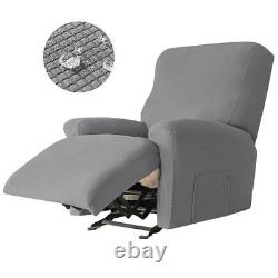 Housse de canapé imperméable Jacquard élastique protecteur de fauteuil inclinable uni 1/2/3/4 places