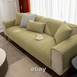Housse de canapé pour chambre en lin, universelle pour les quatre saisons, moderne, de couleur unie, antidérapante.