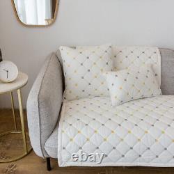Housses de canapé pour salon en coton lavé antidérapantes pour canapé 1/2/3 places
