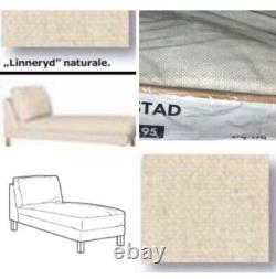 PROMOTION! Housse de chaise longue naturelle en mélange de lin beige ivoire IKEA Karlstad Linneryd