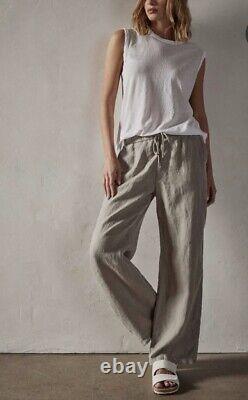 Pantalon Léger en Lin James Perse Couleur Pigment Silt Taille-1