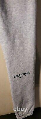 Pantalon de détente Essentials Fear of God en lin, taille M, gris, sweatpants.