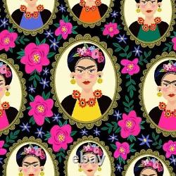 Tissu d'ameublement imprimé numériquement en hommage à Frida Kahlo