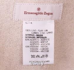 Veste de sport décontractée en lin 100% crème claire Ermenegildo Zegna 44 L
